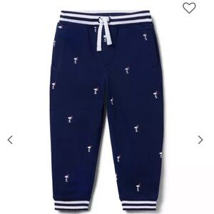 NWT- PEANUTS™ Snoopy Santa Striped Cuff Jogger